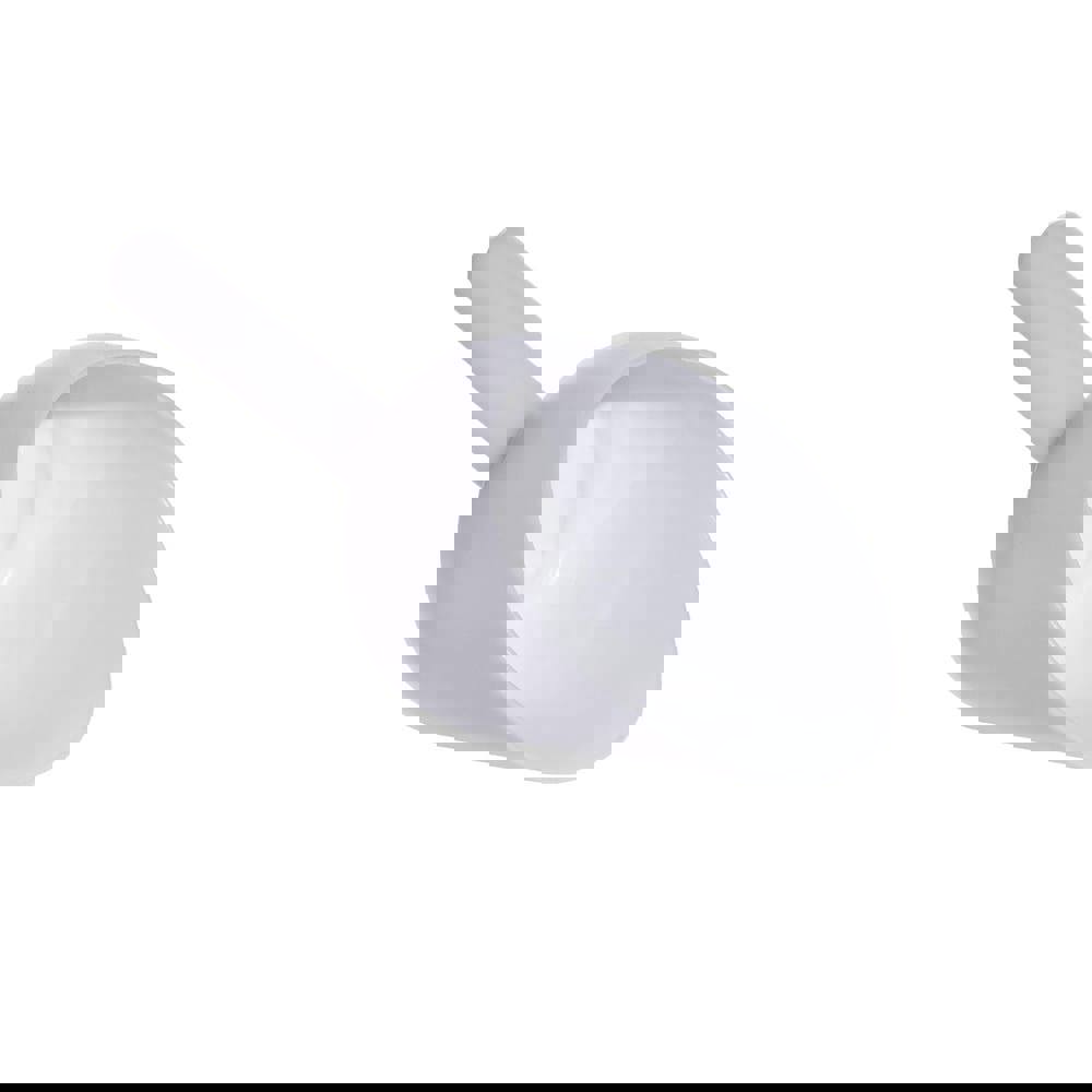 32 oz White Polyethylene Round Bottom Scoop